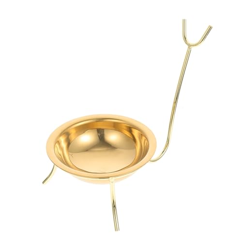 CLISPEED Praktischer Löffelhalter aus Edelstahl Abnehmbar Vielseitig Einsetzbar als Küchenutensilien Saucenablage Kompakt und Dekorativ für Arbeitsplatte und Esstisch Goldfarben Klein von CLISPEED