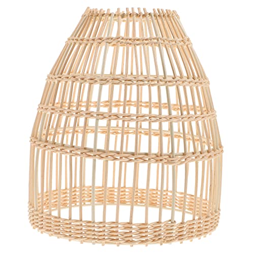 CLISPEED Rattan Deckenleuchte Handgefertigter Lampenschirm für Wohnzimmer und Schlafzimmer Gewebte Leuchtenabdeckung für Natürliche Bauernhausstil Leicht CLISPEED Rattan Deckenleuchte Handgefertigter Lampenschirm für Wohnzimmer und Schlafzimmer Gewebte Leuchtenabdeckung für Natürliche Bauernhausstil Leicht von CLISPEED