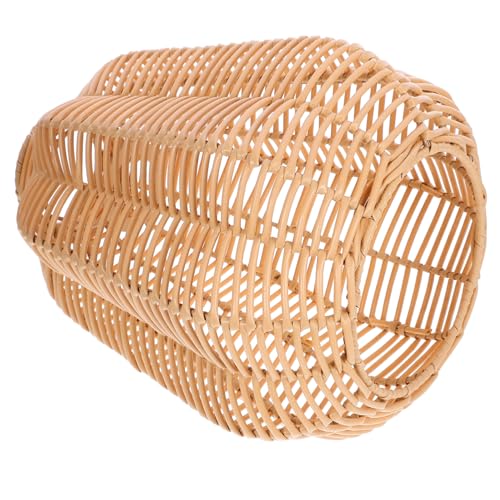 CLISPEED Rattan Lampenschirm für Deckenleuchten Handgewebter Ersatz Lampenschirm im Rustikalen Stil Geeignet für Bauernhäuser Restaurants und Cafés oben Unten Sockel CLISPEED Rattan Lampenschirm für Deckenleuchten Handgewebter Ersatz Lampenschirm im Rustikalen Stil Geeignet für Bauernhäuser Restaurants und Cafés oben Unten Sockel von CLISPEED