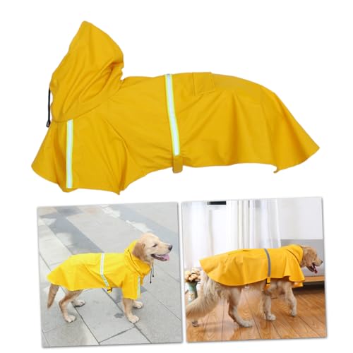 CLISPEED Reflektierender Hunderegenmantel Gelb XL Leichtgewichtiger Regenmantel mit Kapuze Für Mittelgroße und Große Hunde und Welpen Komfortabler Schutz bei Regenwetter CLISPEED Reflektierender Hunderegenmantel Gelb XL Leichtgewichtiger Regenmantel mit Kapuze Für Mittelgroße und Große Hunde und Welpen Komfortabler Schutz bei Regenwetter von CLISPEED
