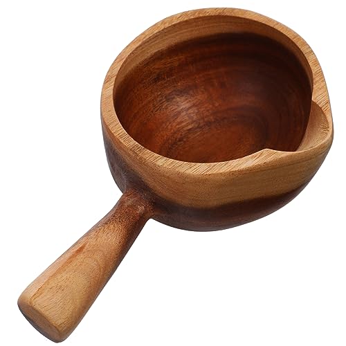CLISPEED Retro Holz Wasserschaufel mit Griff Japanischer Stil Teelöffel für Teezeremonie Gartenbewässerung und Restaurantgebrauch und von CLISPEED