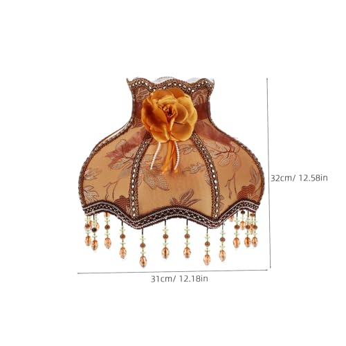 CLISPEED Retro Lampenschirm Stoff mit Quasten Europäischer Vintage Stil Dekorativer Tisch und Stehlampen Schirm Eleganter Lampenüberzug für Schlafzimmer und Wohnzimmer Einfach zu Montieren CLISPEED Retro Lampenschirm Stoff mit Quasten Europäischer Vintage Stil Dekorativer Tisch und Stehlampen Schirm Eleganter Lampenüberzug für Schlafzimmer und Wohnzimmer Einfach zu Montieren von CLISPEED