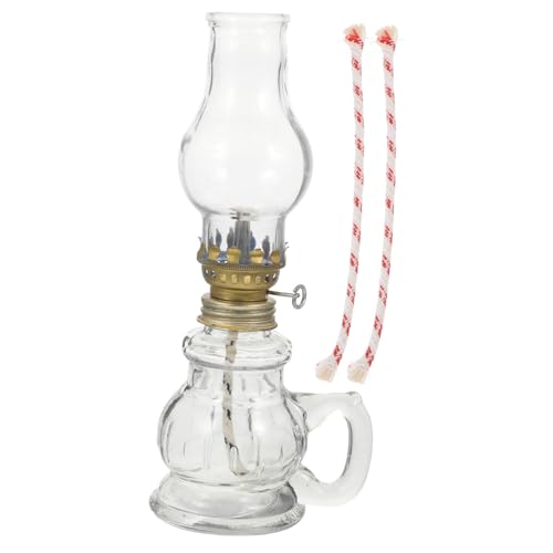 CLISPEED Retro Öllampe Vintage Kerosinlampe mit Dickem Windfestem Glas Antike Transparente Petroleumlampe für Innenräume Wohnzimmer Notbeleuchtung Dekorative Nostalgische Tischlampe CLISPEED Retro Öllampe Vintage Kerosinlampe mit Dickem Windfestem Glas Antike Transparente Petroleumlampe für Innenräume Wohnzimmer Notbeleuchtung Dekorative Nostalgische Tischlampe von CLISPEED