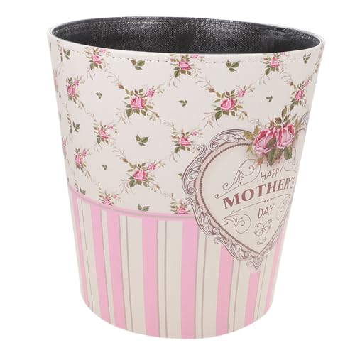CLISPEED Retro Stil Abfalleimer PU Mülleimer mit Kreativem Blumenmuster Vielseitig Einsetzbar für Zuhause und Büro Praktischer Müllbehälter für Abfall CLISPEED Retro Stil Abfalleimer PU Mülleimer mit Kreativem Blumenmuster Vielseitig Einsetzbar für Zuhause und Büro Praktischer Müllbehälter für Abfall von CLISPEED