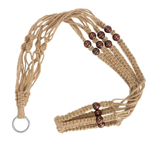 CLISPEED Retro Vintage Hängetopf Robustem Hanfseil Pflanzennetz für Innen und Außenbereich Vielseitiger Blumenampelhalter Strapazierfähiger Pflanzkorb ohne Boden Dekorative Garten Deko von CLISPEED