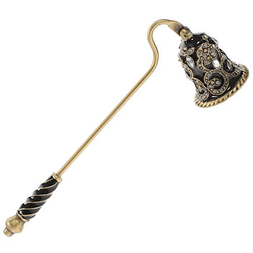 CLISPEED Rhinestone Kerzenlöscher im Blumen Design Eleganter Kerzenlöscher für Haushaltskerzen Aromakerzen Duftkerzen mit Langem Griff und Breitem Kopf von CLISPEED