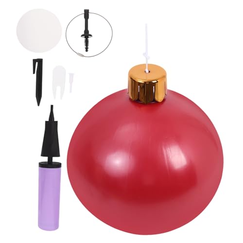 CLISPEED Riesiges Aufblasbares Weihnachtsornament Rot Teiliges PVC Weihnachtskugel Dekoration für Innen und Außen Festliche Weihnachtsdeko Ball CLISPEED Riesiges Aufblasbares Weihnachtsornament Rot Teiliges PVC Weihnachtskugel Dekoration für Innen und Außen Festliche Weihnachtsdeko Ball von CLISPEED