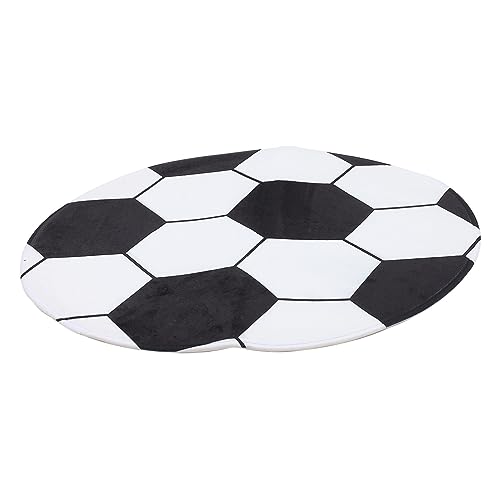 CLISPEED Runder Fußballteppich für Kinderzimmer Dekorativer Bodenbelag aus Hochwertigem rutschfest und Leicht für Wohnzimmer und Badezimmer Kreatives Design Fußballform CLISPEED Runder Fußballteppich für Kinderzimmer Dekorativer Bodenbelag aus Hochwertigem rutschfest und Leicht für Wohnzimmer und Badezimmer Kreatives Design Fußballform von CLISPEED