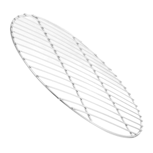 CLISPEED Rundes Grillnetz aus Edelstahl Robustes Bbq Grillgitter Metall für Haushaltsgrill Vielseitiges Grill Mesh für Outdoor Camping Gartenparty Verhindert Durchfallen von Grillgut von CLISPEED