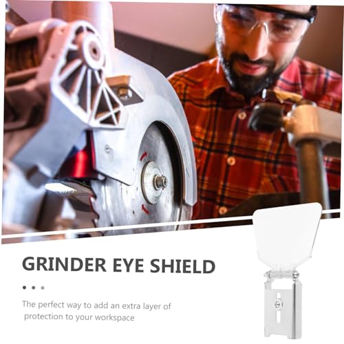 CLISPEED Schleifbock Schutzbrille aus Edelstahl und Abs Langlebiger Augenschutz Hohe Härte Kompatibel mit Meisten Schleifmaschinen Einfach zu Montieren Staub Staubschutzfähige von CLISPEED