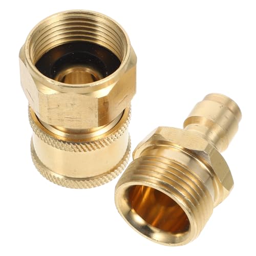 CLISPEED Schnellkupplungs Set aus Edelstahl Messing Druckwaschgerät Adapter Schnelle Verbindung Druckreiniger Zubehör Praktisch Leicht für Waschmaschine und Geschirrspüler Geeignet von CLISPEED
