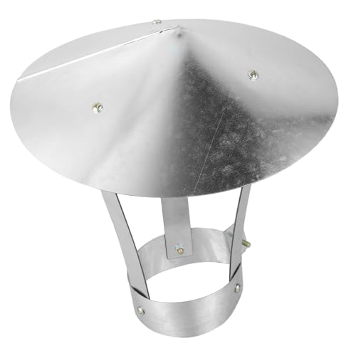 CLISPEED Schornsteinabdeckung aus Robustem Weißblech Regenfeste Kaminhaube mit Windschutz Langlebiger Außenschornstein Regenhut für Hausdächer Wetterbeständige Kaminabdeckung CLISPEED Schornsteinabdeckung aus Robustem Weißblech Regenfeste Kaminhaube mit Windschutz Langlebiger Außenschornstein Regenhut für Hausdächer Wetterbeständige Kaminabdeckung von CLISPEED