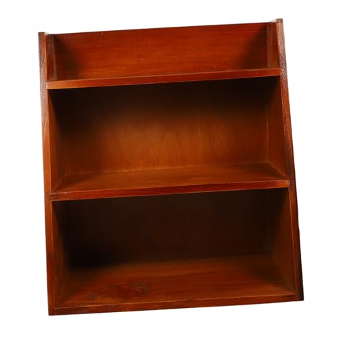 CLISPEED Schreibtisch Organizer aus Holz Mehrschichtiges Aufbewahrungsregal für Büromaterialien Langlebig und Praktisch für Aufbewahrung von Kleinigkeiten im Innenbereich von CLISPEED