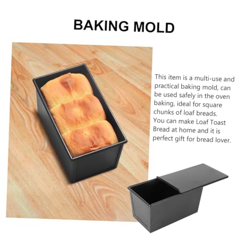 CLISPEED Schwarze Kastenform mit Deckel Antihaftbeschichtung Toastbrot Backform für Zuhause Einfach zu Reinigen Vielseitig für Brot und Sandwich als Geschenk für Hobbybäcker von CLISPEED