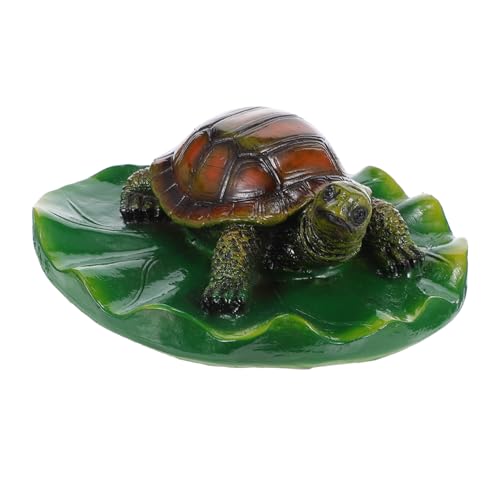 CLISPEED Schwimmende Schildkrötenfigur Lotusblatt Resin Teichdeko Realistische Gartendekoration für Wasserstelle Aquarium und Außenbereich CLISPEED Schwimmende Schildkrötenfigur Lotusblatt Resin Teichdeko Realistische Gartendekoration für Wasserstelle Aquarium und Außenbereich von CLISPEED