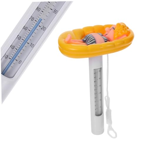 CLISPEED Schwimmendes Badethermometer Cartoon Wasserthermometer für Pool und Badewanne Schnelles Ablesen Langlebiges Material Duale Anzeige Celsius Fahrenheit für Schwimmbäder von CLISPEED