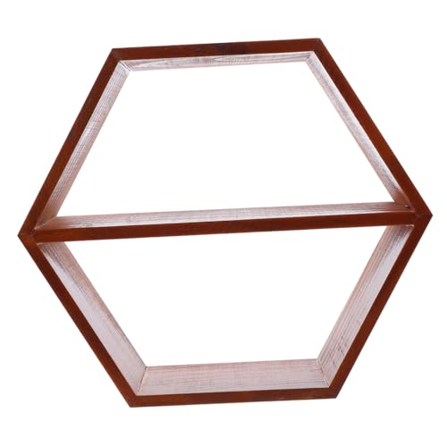 CLISPEED Sechseckiges Wandregal aus Holz Geometrisches Design Platzsparend Stabile Wandhalterung Polierte Kanten Vielseitiges Aufbewahrungselement für Zuhause Einfach zu Montieren CLISPEED Sechseckiges Wandregal aus Holz Geometrisches Design Platzsparend Stabile Wandhalterung Polierte Kanten Vielseitiges Aufbewahrungselement für Zuhause Einfach zu Montieren von CLISPEED