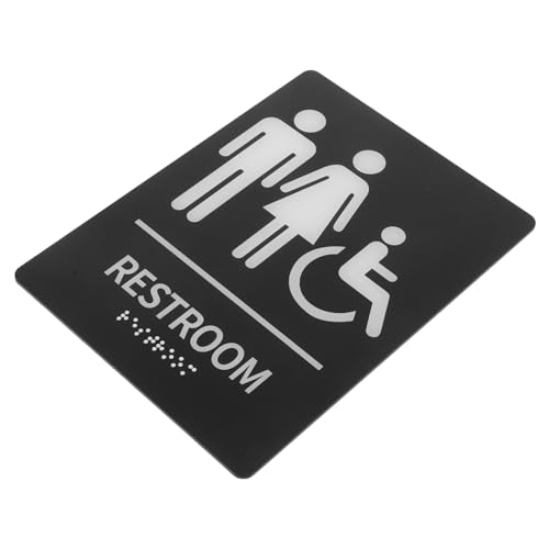 CLISPEED Selbstklebendes Braille Wc schild aus für Öffentliche Toiletten Taktiles Geschlechtsneutrales Hinweisschild für Sehbehinderte Personen Restroom Accessoire mit Klarer Sichtbarkeit CLISPEED Selbstklebendes Braille Wc schild aus für Öffentliche Toiletten Taktiles Geschlechtsneutrales Hinweisschild für Sehbehinderte Personen Restroom Accessoire mit Klarer Sichtbarkeit von CLISPEED