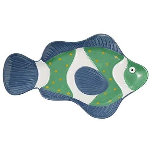 CLISPEED Servierplatte Fischform aus Keramik Kreatives Design für Sushi Vorspeisen und Familienessen Einfach zu Reinigen für Partys und Feste CLISPEED Servierplatte Fischform aus Keramik Kreatives Design für Sushi Vorspeisen und Familienessen Einfach zu Reinigen für Partys und Feste von CLISPEED