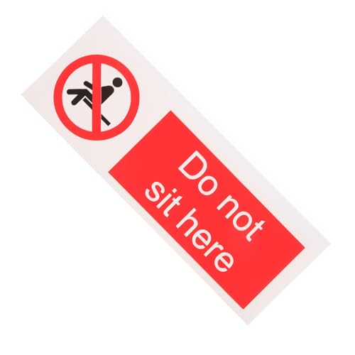 CLISPEED Achtung Aufkleber „hier Nicht Sitzen“ Schilder Warnschild Für Büro Hotel Lager Selbstklebend 150 Mm X 50 Mm Langlebig von CLISPEED