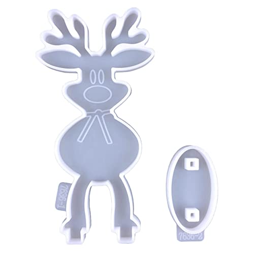 CLISPEED Silikon Epoxidharz Form Elchform für DIY Weihnachtsdekoration Flexible Gießform für Resin Kerzen Seife Langlebig und Einfach zu Entformen für Kreative Bastelideen von CLISPEED