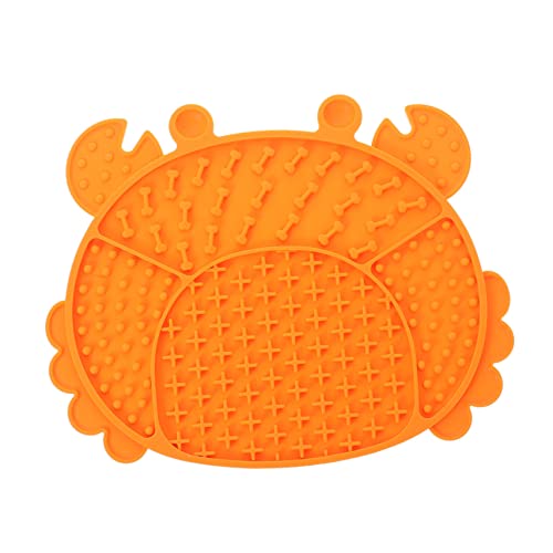 CLISPEED Silikon Hundeleckmatte Anti rutsch Slow Feeder Pad für Katzen und Hunde Interaktives Futterbrett zur Fressverlangsamung Leicht zu Reinigen für Training und Pflege Orange CLISPEED Silikon Hundeleckmatte Anti rutsch Slow Feeder Pad für Katzen und Hunde Interaktives Futterbrett zur Fressverlangsamung Leicht zu Reinigen für Training und Pflege Orange von CLISPEED