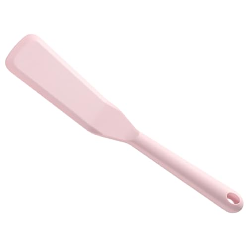CLISPEED Silikon Spatel Mini Pfannenwender Hitzebeständig Bpa Frei Antihaftbeschichtung Schont Kochgeschirr Backhelfer für Teig und Eier mit Praktischem Aufhängeloch Rosa von CLISPEED