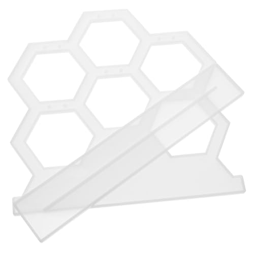 CLISPEED Silikonform für DIY Epoxidharz Ohrringhalter Hexagonal Wiederverwendbar Leicht zu Reinigen Sicher und Langlebig zum Basteln und Schmuckherstellung Zuhause Schule von CLISPEED
