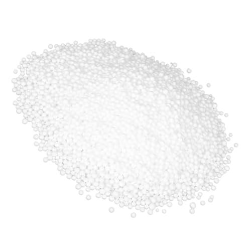 CLISPEED Sitzsackfüllung Weiße Schaumstoffkügelchen Füllmaterial für Sofa Kissen Dekoration DIY Bastelperlen Vielseitig Verwendbar Leicht und Langlebig für Hundebett und Sitzkissen von CLISPEED