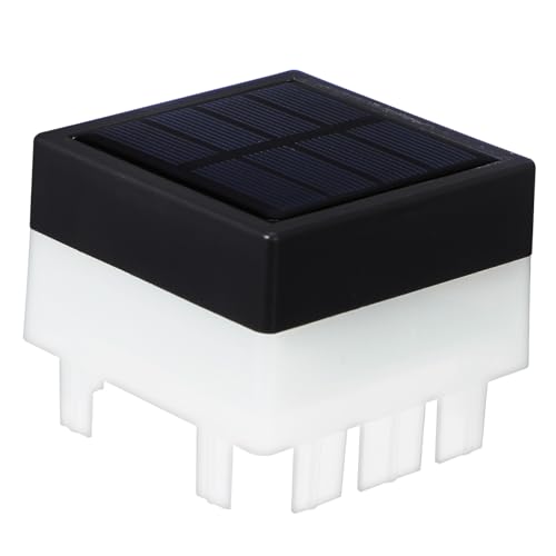 CLISPEED Solar Zaunpfostenleuchte Wetterfest Solarbetrieben Kunststoff Einfache Montage Warmes Licht für Garten Terrasse Aluminium und Schmiedeeisenpfosten CLISPEED Solar Zaunpfostenleuchte Wetterfest Solarbetrieben Kunststoff Einfache Montage Warmes Licht für Garten Terrasse Aluminium und Schmiedeeisenpfosten von CLISPEED