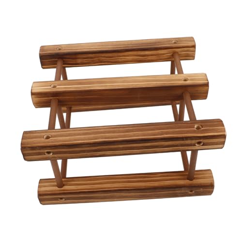 CLISPEED Solides Weinflaschenregal aus Holz Stilvoller Europäischer Flaschenhalter Dekoratives Weinständer Display für Wohnzimmer Installieren Stabiles Organizer Weinregal für Flaschen von CLISPEED