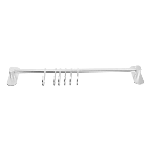CLISPEED Space Aluminium Küchenhängestange mit Haken Wandmontierter Bohrfreier Küchen Organizer Platzsparender Hakenhalter für Besteck und Utensilien Vielseitig für Küche Bad Flur Geeignet CLISPEED Space Aluminium Küchenhängestange mit Haken Wandmontierter Bohrfreier Küchen Organizer Platzsparender Hakenhalter für Besteck und Utensilien Vielseitig für Küche Bad Flur Geeignet von CLISPEED