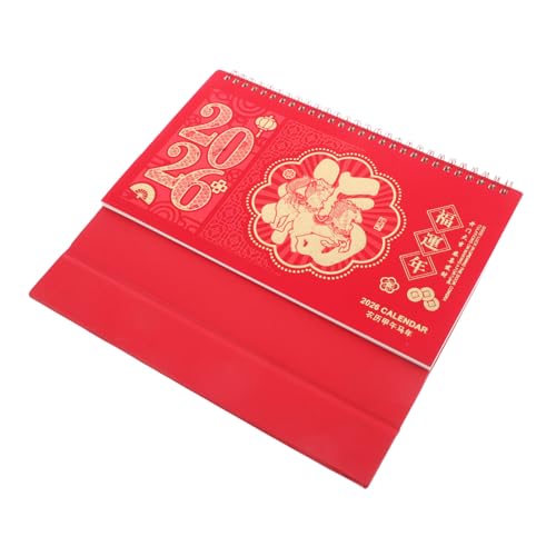 CLISPEED Stehender Flip Tischkalender Chinesisches Jahr mit Goldfarbener Prägung für Büro Chinesische Designs für Schreibtische und Regale CLISPEED Stehender Flip Tischkalender Chinesisches Jahr mit Goldfarbener Prägung für Büro Chinesische Designs für Schreibtische und Regale von CLISPEED
