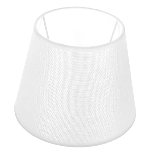 CLISPEED Stoff Lampenschirm Weiß Tischlampe Ersatz Lampenabdeckung Stoff Lampenschirm für Wohnzimmer Schlafzimmer Büro von CLISPEED