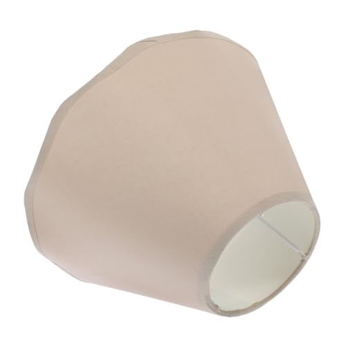 CLISPEED Stoff Lampenschirm für Tischlampe Wellenrand Karomuster Khaki Ersatzschirm für Schlafzimmer Wohnzimmer von CLISPEED