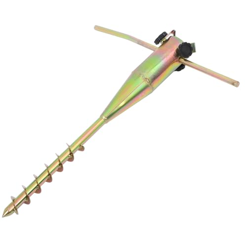 CLISPEED Strandschirm Erdspieß aus Robustem Metall Windfester Sandschirm Halter für Balkon und Garten Einfache Befestigung ohne Werkzeug Kompatibel mit Spiral sonnenschirmen von CLISPEED