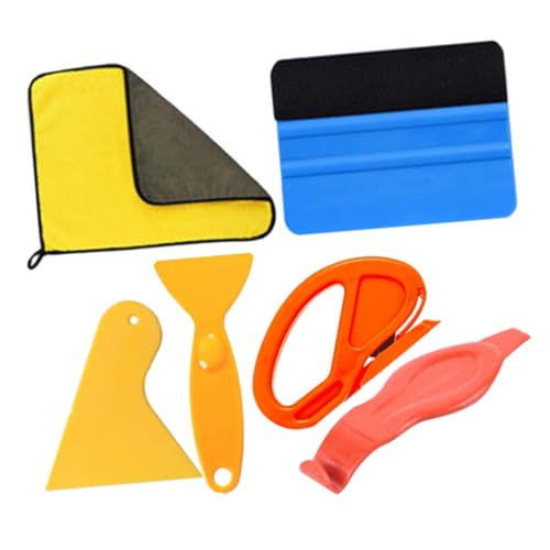 CLISPEED Tapetenwerkzeug mit Anti rutsch Cutter und Rakel Folien Fensterfolie Glättungswerkzeug für Wandtapeten Vinyl Fliesen Auto Fensterfolien Blasenfreie Anwendung von CLISPEED