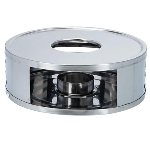 CLISPEED Teewärmer aus Edelstahl mit Hohlem Design Hitzebeständig und Sicher Inkl Teelichthalter Eleganter Teeofen für Wohnzimmer Büro und Teestuben zum Warmhalten von Teekannen von CLISPEED