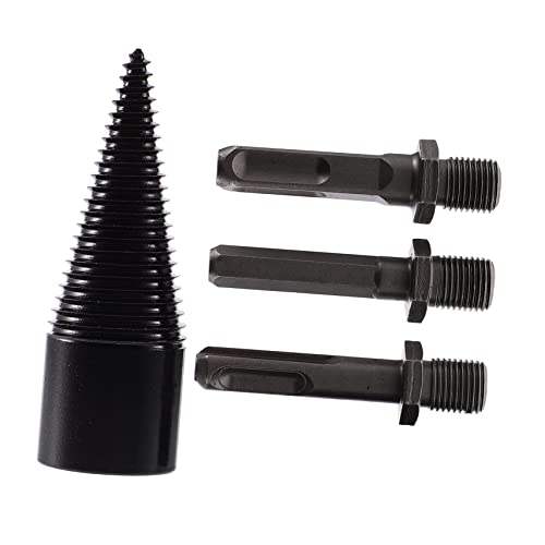 CLISPEED Teiliges Holzspalter bohrer Verschleißfestem Kohlenstoffstahl mit Titanium beschichtung Tiefes Gewinde für Schnelles Spalten von Brennholz Kompatibel mit Bohrmaschinen Effizient von CLISPEED