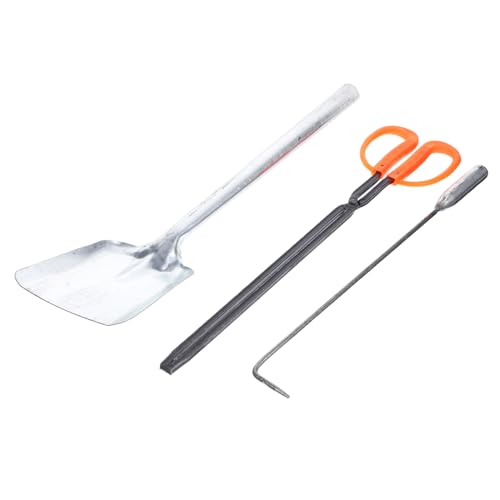 CLISPEED Teiliges Kaminbesteck Feuerhaken Kohleschaufel Feuerzange Haushalts feuerwerkzeug Rostfrei Robust für Kamin Grill und Feuerschale von CLISPEED