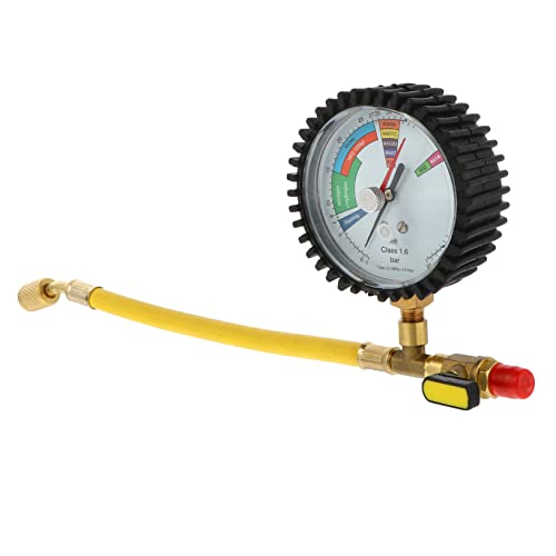CLISPEED Testerdruckmesser Zustand Stickstoff-manometer Kühlung Stickstoffdruckprüfer Statisch Klimaanzeige Klimaanlage Kältetest Erkennung Konditionierung Conditioner Messing von CLISPEED