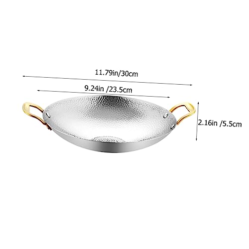 CLISPEED Topf Simmer Rühr Küchen Metalltopf Metallpfannen Zum Kochen Haushaltspfanne Kochtopf Mit Griff Suppentopf Stahlpfannen Zum Kochen Kleine Kochtöpfe von CLISPEED