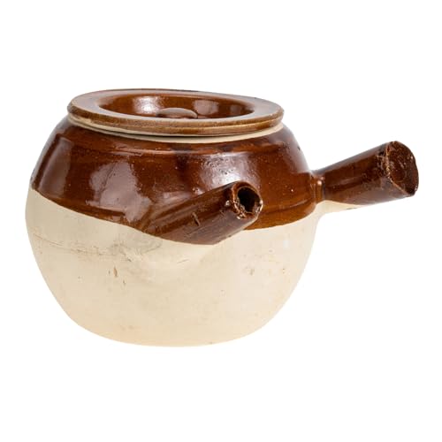 CLISPEED Traditioneller Chinesischer Tontopf für Gasherde Hitzebeständig Nahtlos Geformt mit Griff gegen Verbrennung zum Kochen von Medizin und Eintöpfen Zuhause von CLISPEED