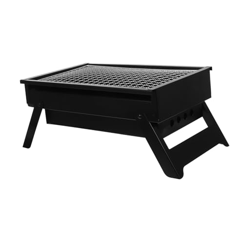 CLISPEED Tragbarer Faltbarer Holzkohlegrill Mittlere für Personen Kompakter Outdoor Campinggrill Klappbar für Picknick Garten Reise und Tischgebrauch von CLISPEED