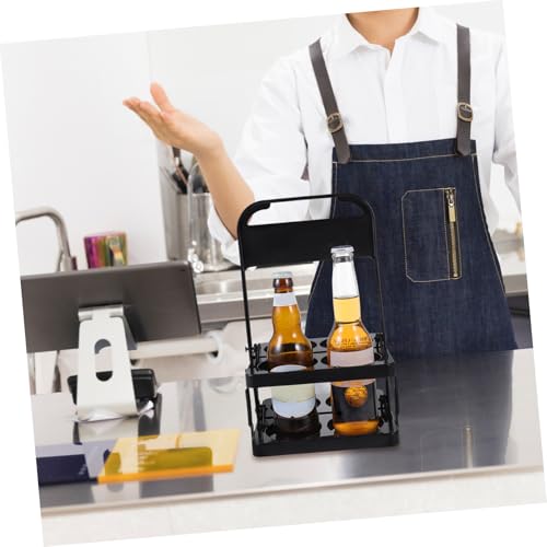 CLISPEED Tragekorb für Bierflaschen Faltbar mit Fächern Robuster Getränketräger für Flaschen Praktischer Flaschenträger für Picknick Grill und Familienfeier Tragbarer Bierflaschenhalter von CLISPEED