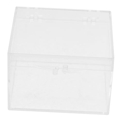 CLISPEED Transparente Aufbewahrungsbox mit Deckel Quadratische Mineral Display Case Stoßfest Langlebig Klarer Kunststoff für Schmuck und Mineralproben Stabiler Tischbehälter von CLISPEED