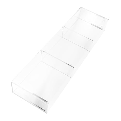 CLISPEED Transparenter Acryl Displayständer mit Fächern Robuster Kartenhalter für Grußkarten Lotterietickets und Broschüren Vielseitiger Tisch Organizer für Büro und Handel von CLISPEED
