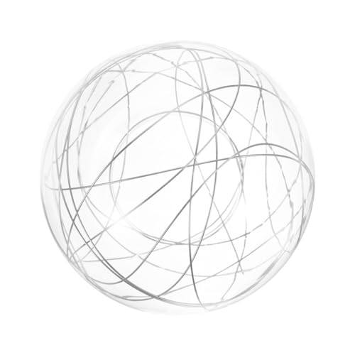 CLISPEED Transparenter Glaskugel lampenschirm mit Silbernem oder Goldenem Aluminiumdraht Dekorativer Langlebiger Hängelampenschirm im Molekül design Ersatz lampenschirm für Pendelleuchten von CLISPEED