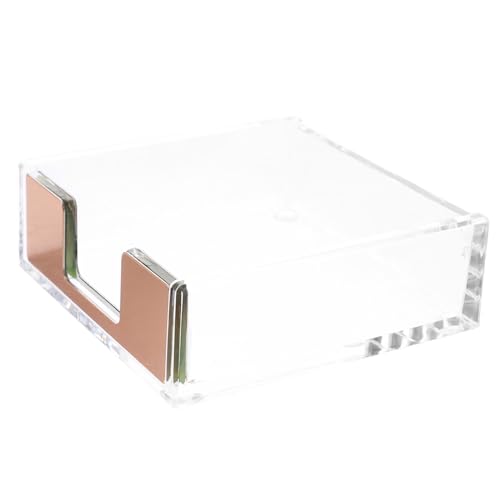 CLISPEED Transparenter Memo Pad Halter aus Robustem Acryl mit Roségold Akzenten Multifunktionaler Notizzettel und Büroklammerhalter für Schreibtischorganisation Stilvoller CLISPEED Transparenter Memo Pad Halter aus Robustem Acryl mit Roségold Akzenten Multifunktionaler Notizzettel und Büroklammerhalter für Schreibtischorganisation Stilvoller von CLISPEED