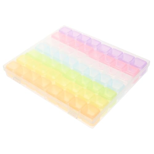 CLISPEED Transparenter Nail Art Organizer Mit Gittern Aufbewahrungsbox Für Nagelschmuck Und Zubehör Bruchfester Mit Abnehmbarem Deckel Für Ordnung Und Einfacher Zugriff von CLISPEED